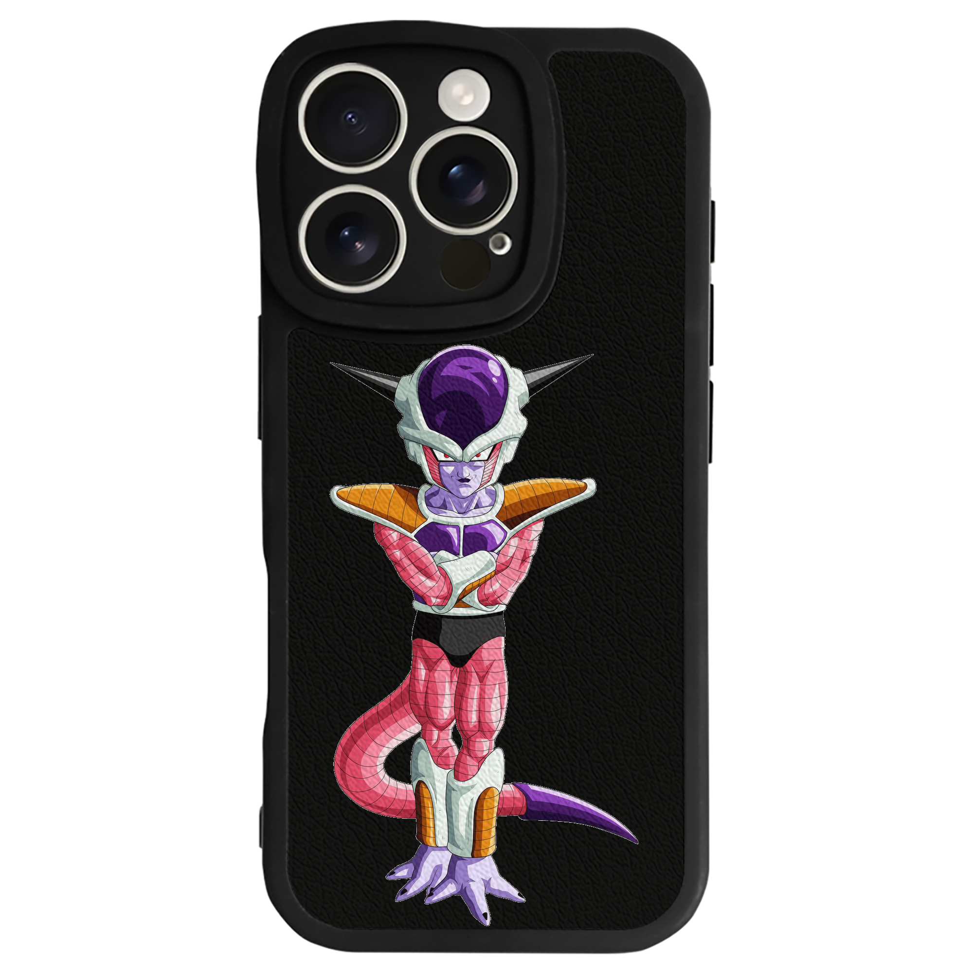 （画像用） ドラゴンボール フリーザ DRAGON BALL Frieza 【iPhone 16シリーズ対応】シリコンスマホケース（レザー調） 材質：シリコン